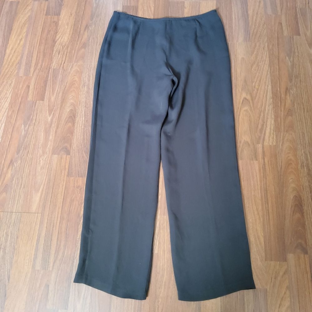 Eileen Fisher Silk Slouchy Pants Size S Brown New - Picture 6 of 8